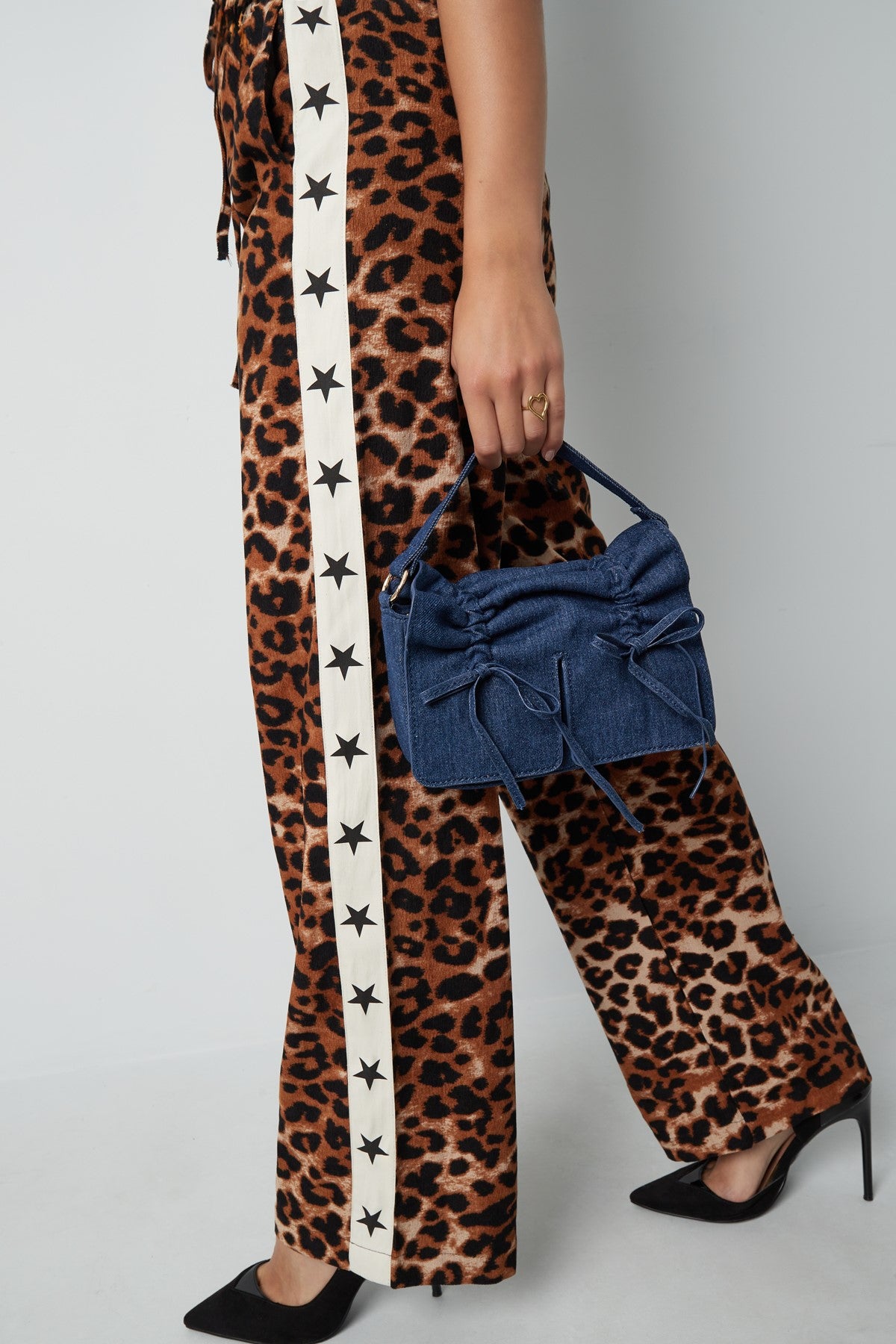Wild leopard broek streep