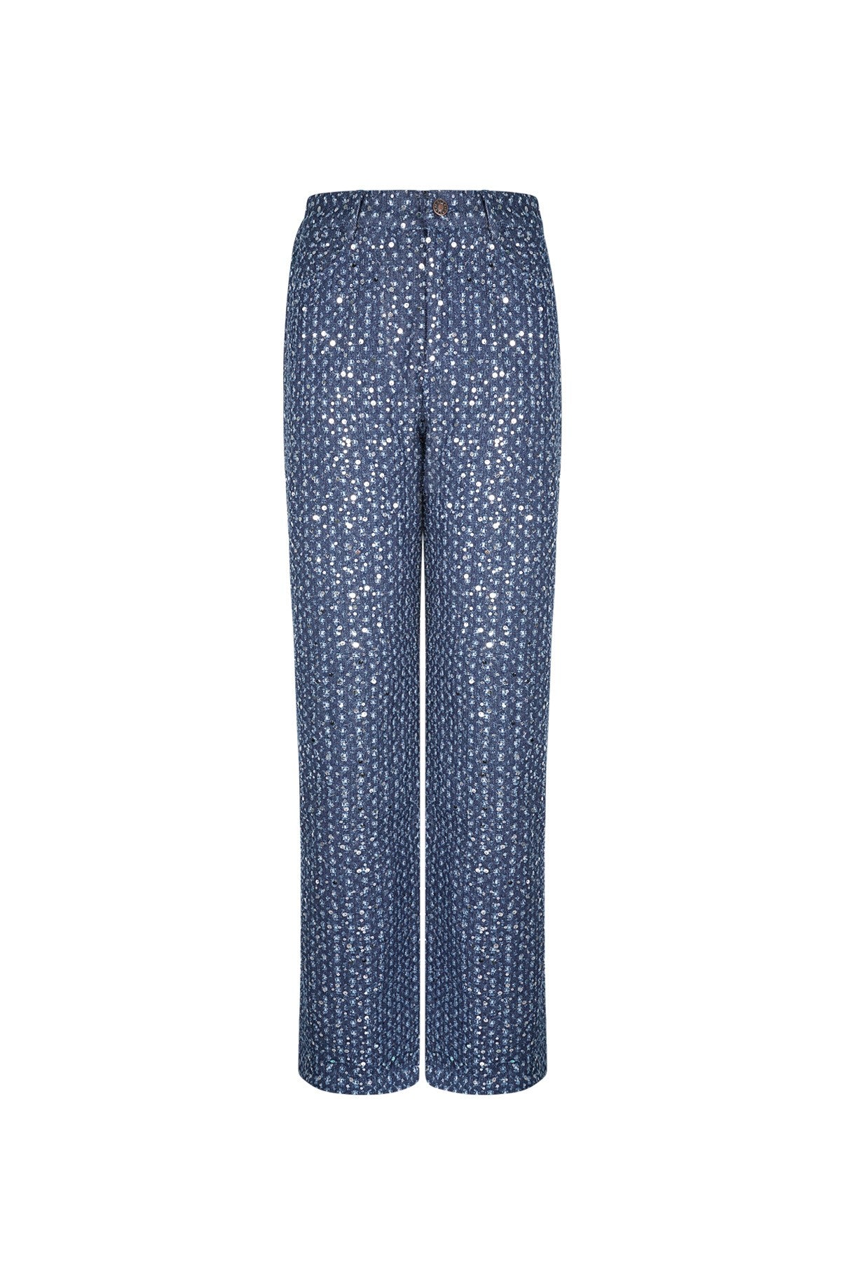 Denim jeans met pailletten