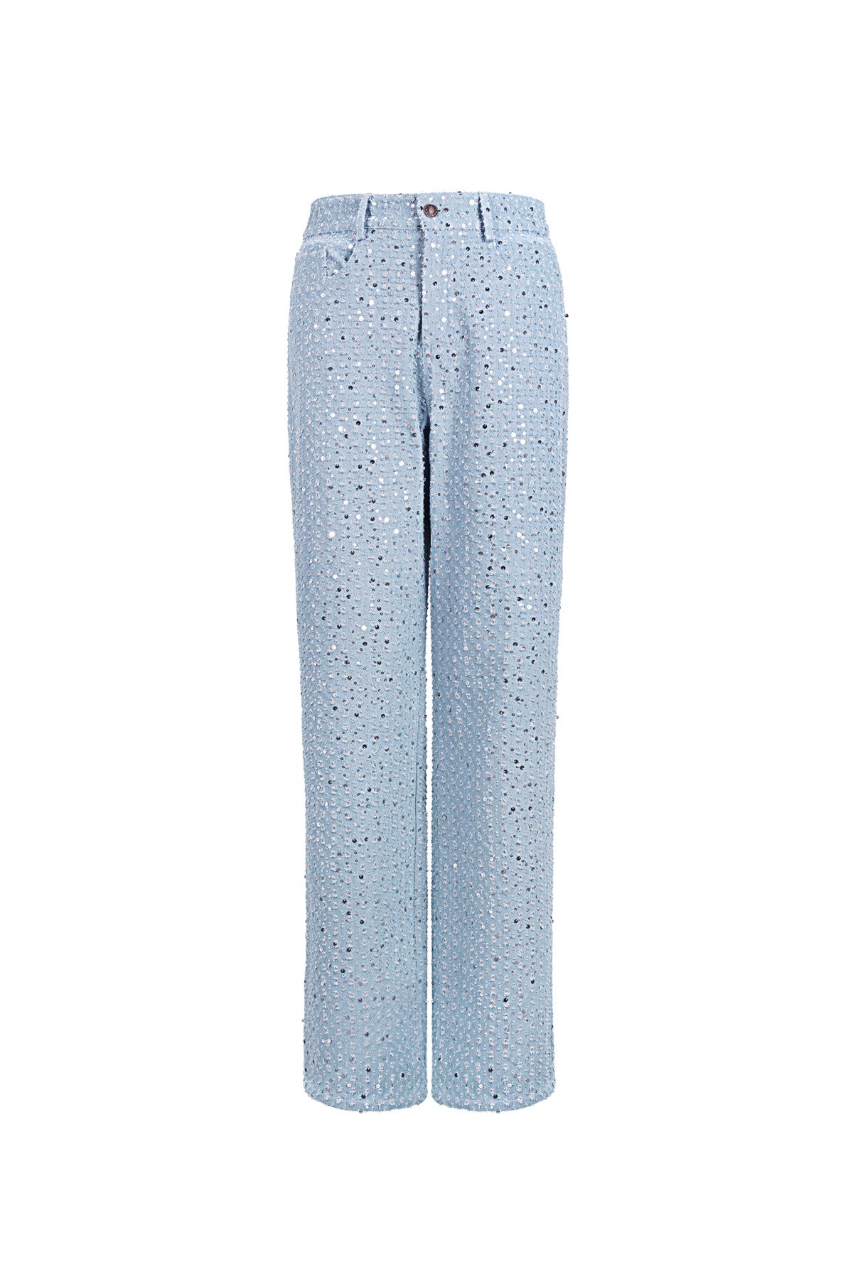 Denim jeans met pailletten