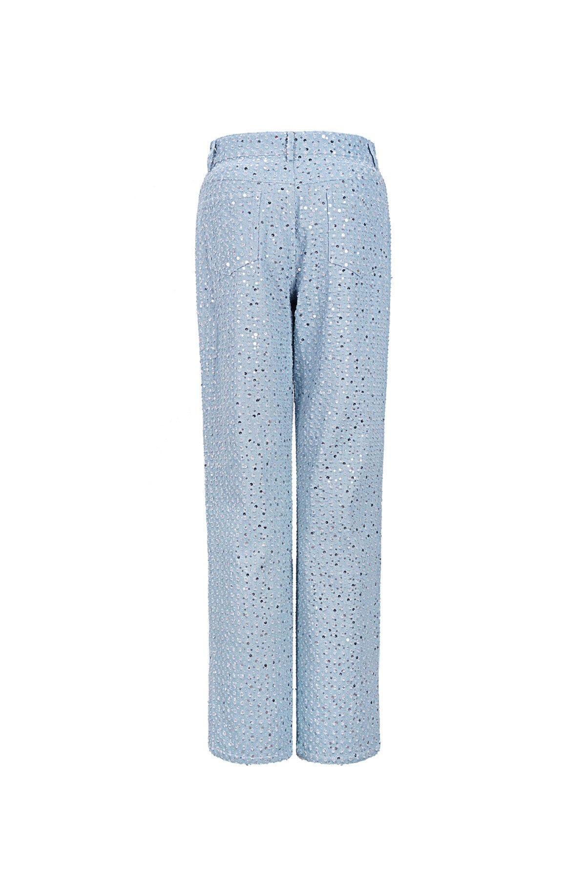Denim jeans met pailletten