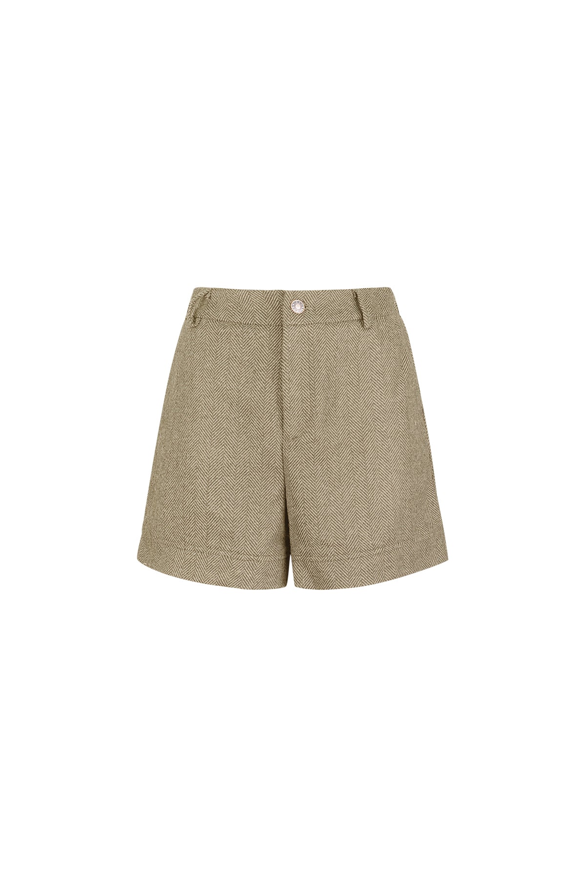 High-Waist Shorts Damen | Strukturierte Passform | Dunkelgrau & Beige