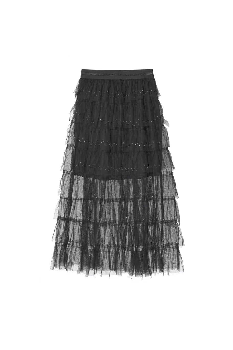 Festival sparkly rok met ruches