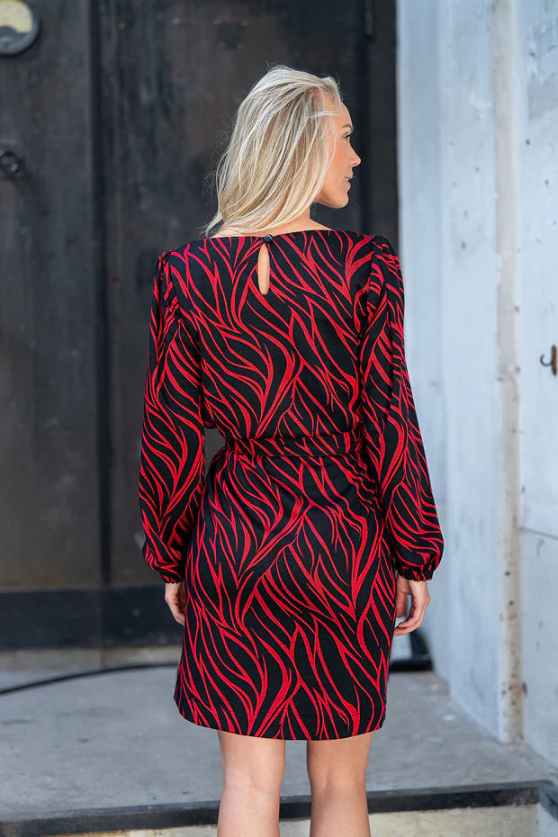 Jersey jurk met print