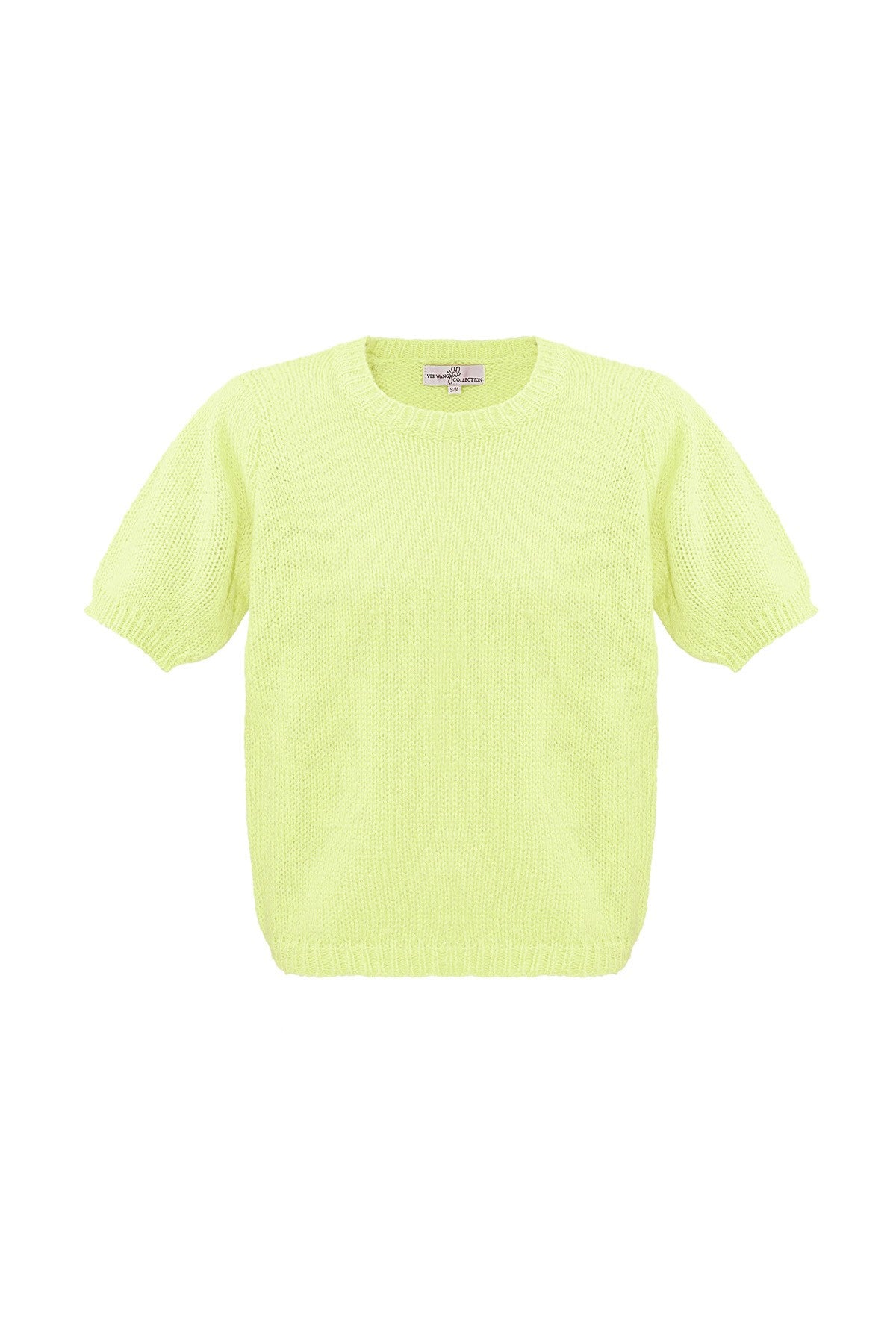Basic shirt met pofmouwen