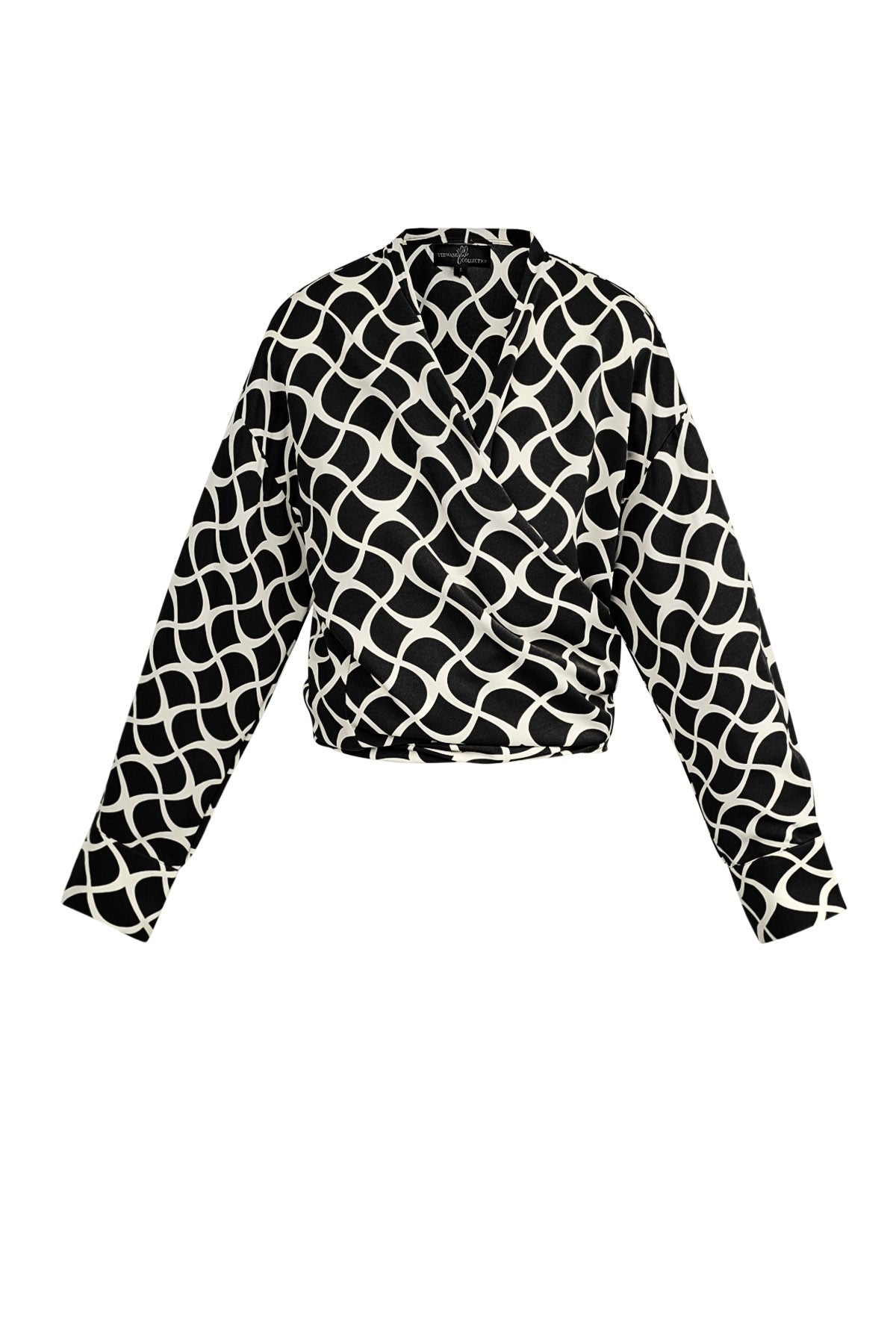 Overslagblouse aesthetic print