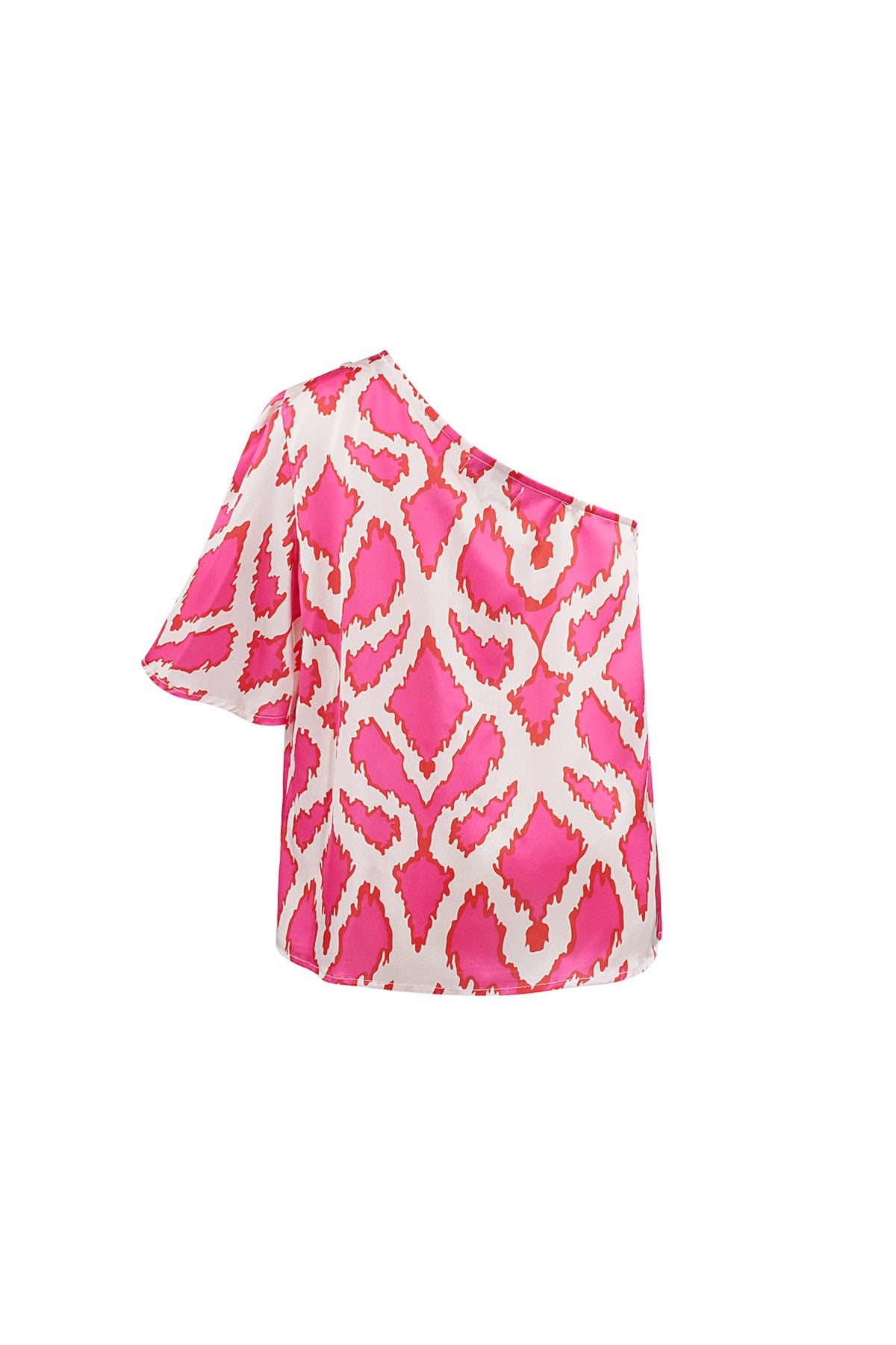 Tropical Bliss Top | One-shoulder | Geometric Print | Women's