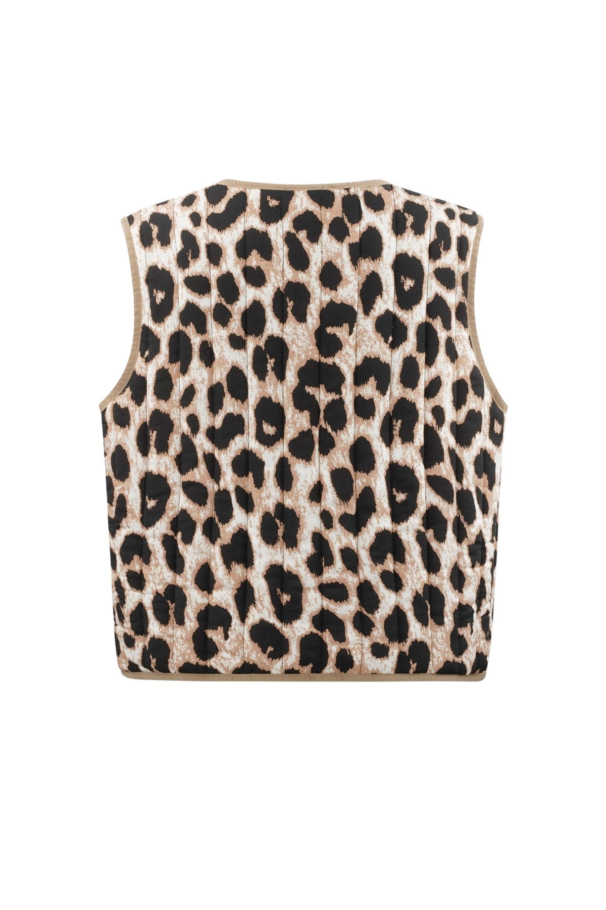 Gilet met strikjes en panterprint