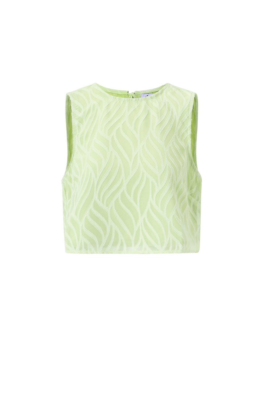 Mouwloze top bladeren