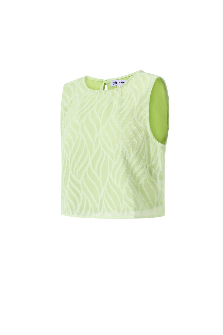 Mouwloze top bladeren