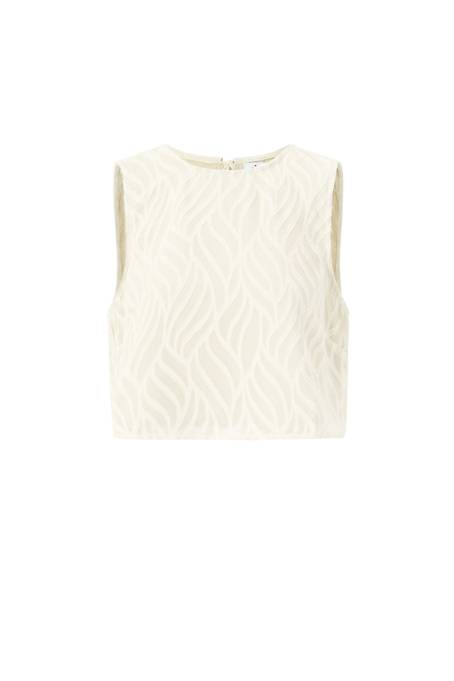 Mouwloze top bladeren
