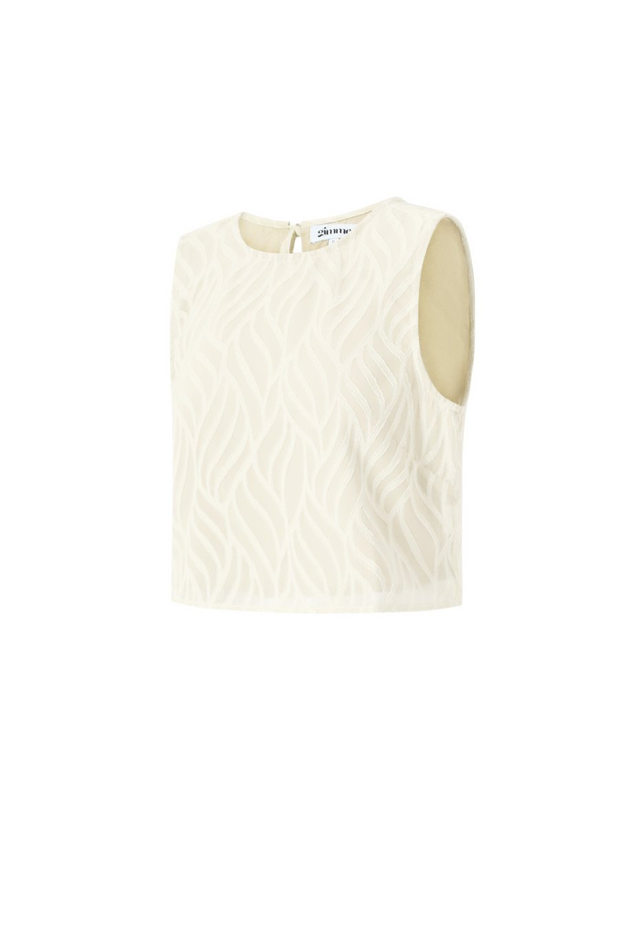 Mouwloze top bladeren