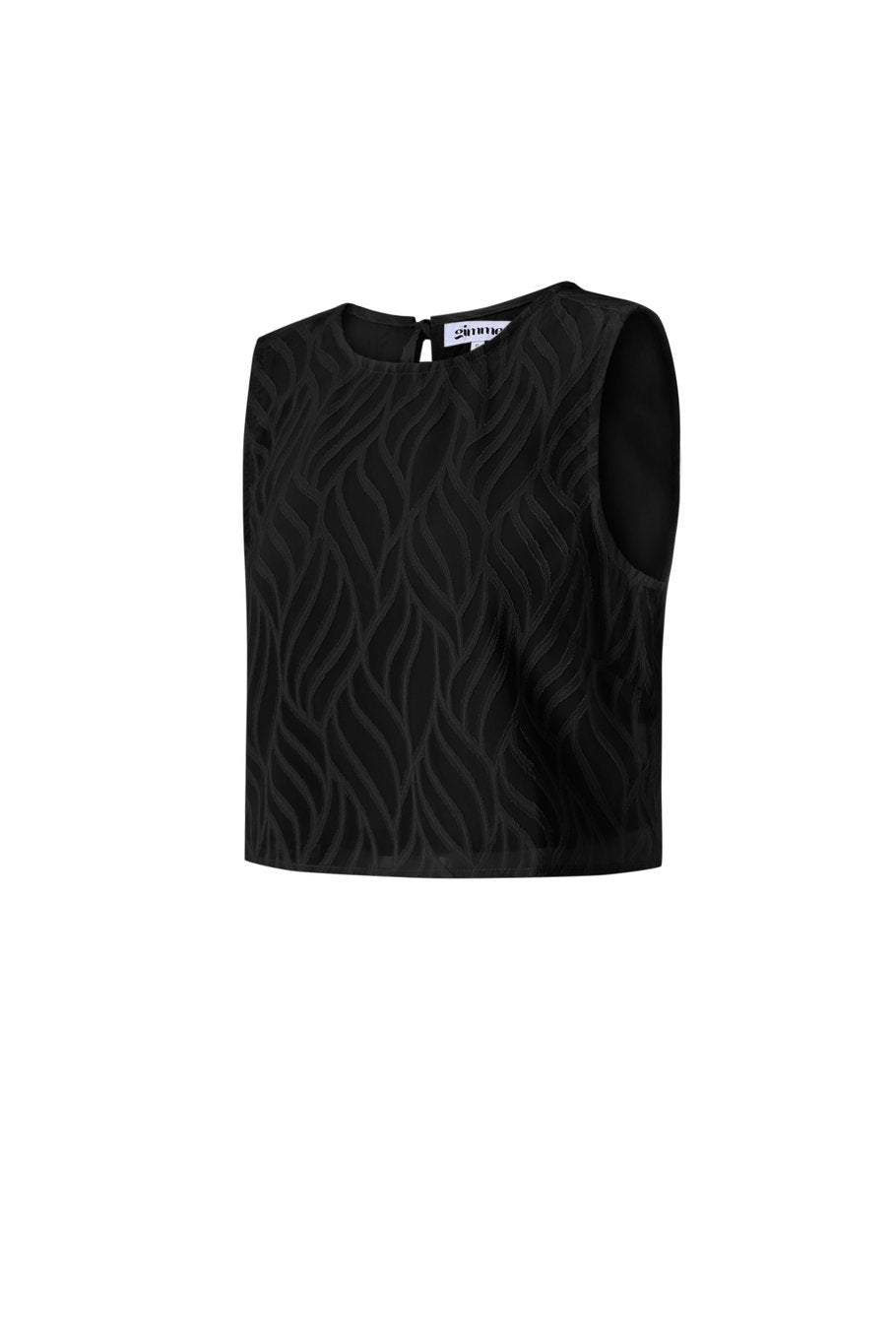 Mouwloze top bladeren