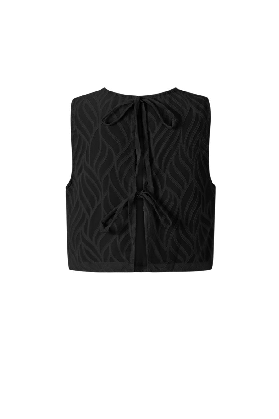 Mouwloze top bladeren