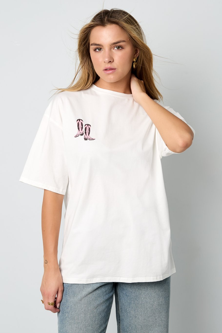 T-shirt cowboylaarzen