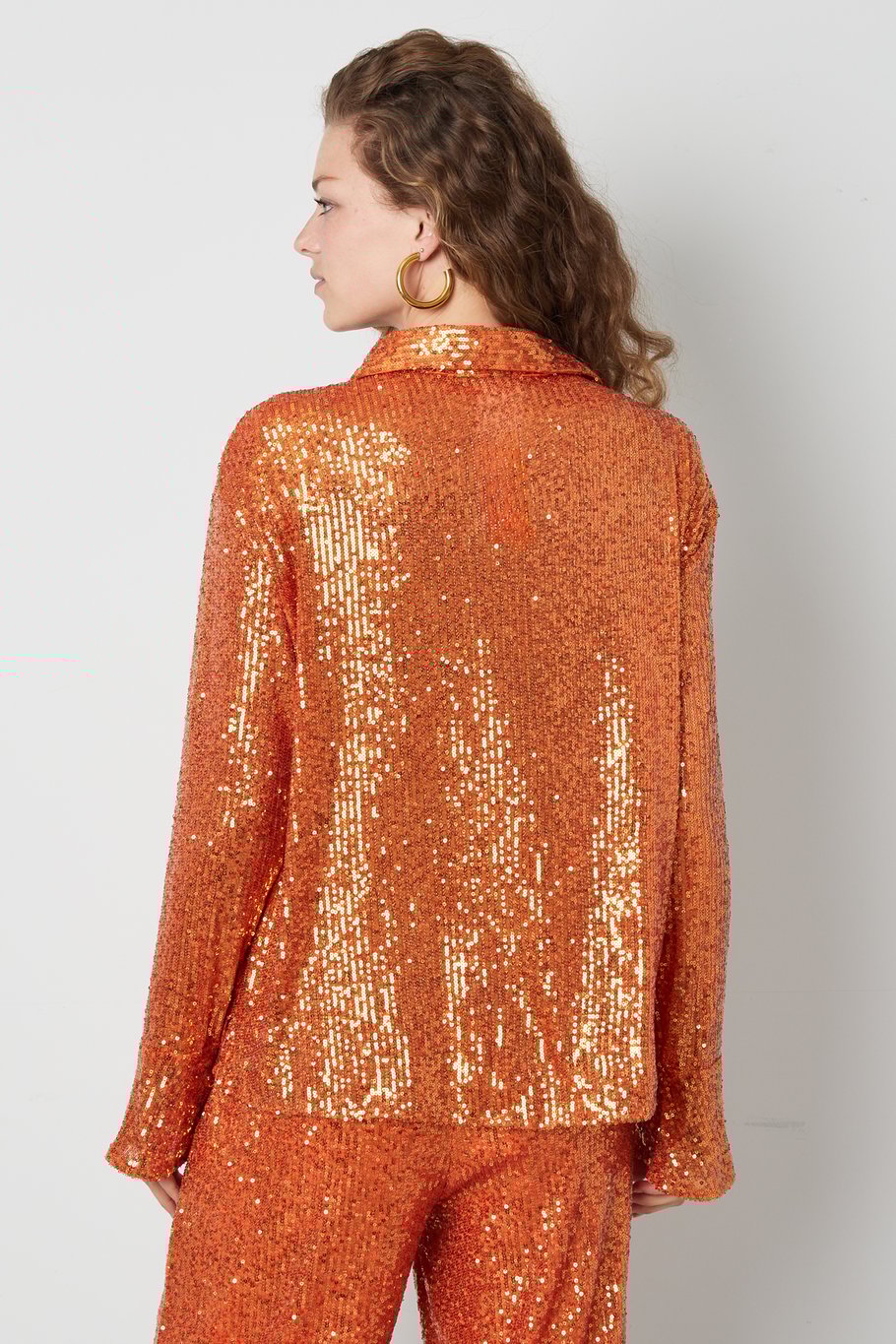 Glitter blouse lange mouwen