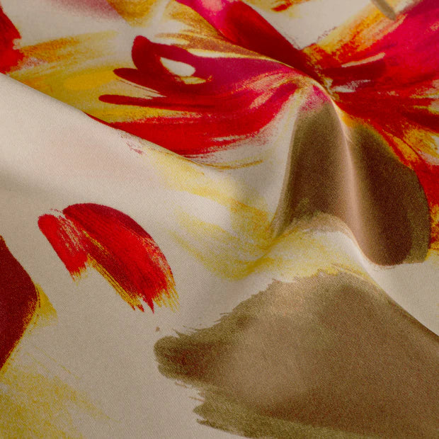 Satijnen blouse met bloemen