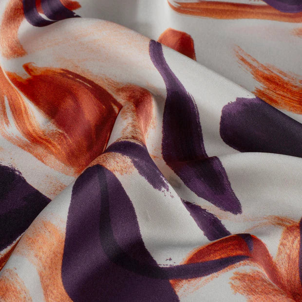 Satijnen blouse met bloemen