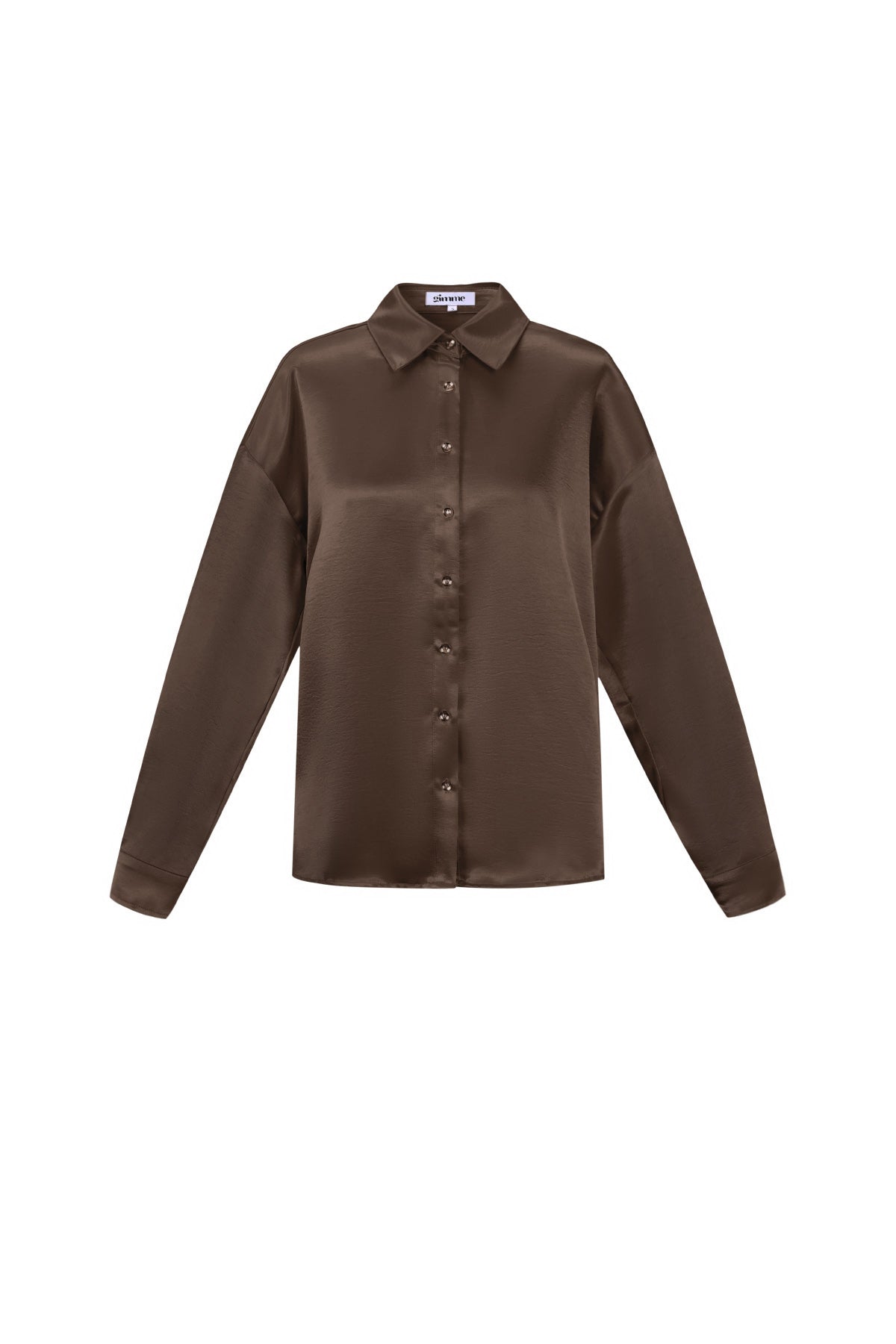 Gewebtes Damenhemd mit Glanz | Casual Basic