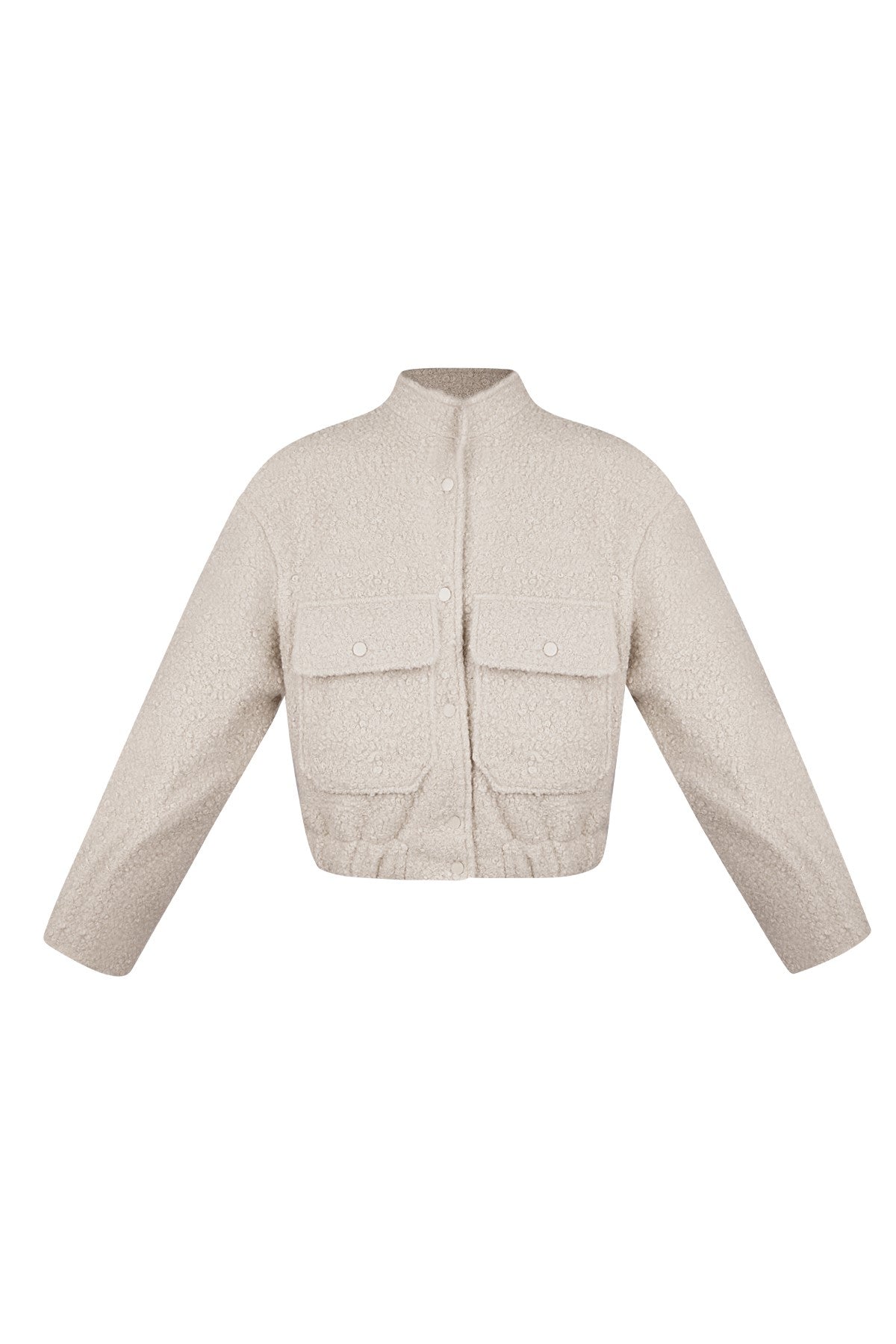 Bouclé bomber jas