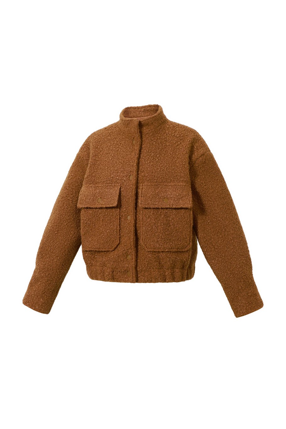 Bouclé bomber jas