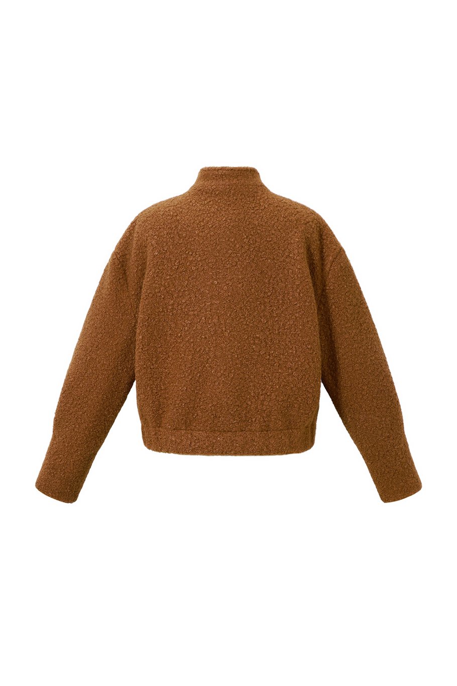Bouclé bomber jas
