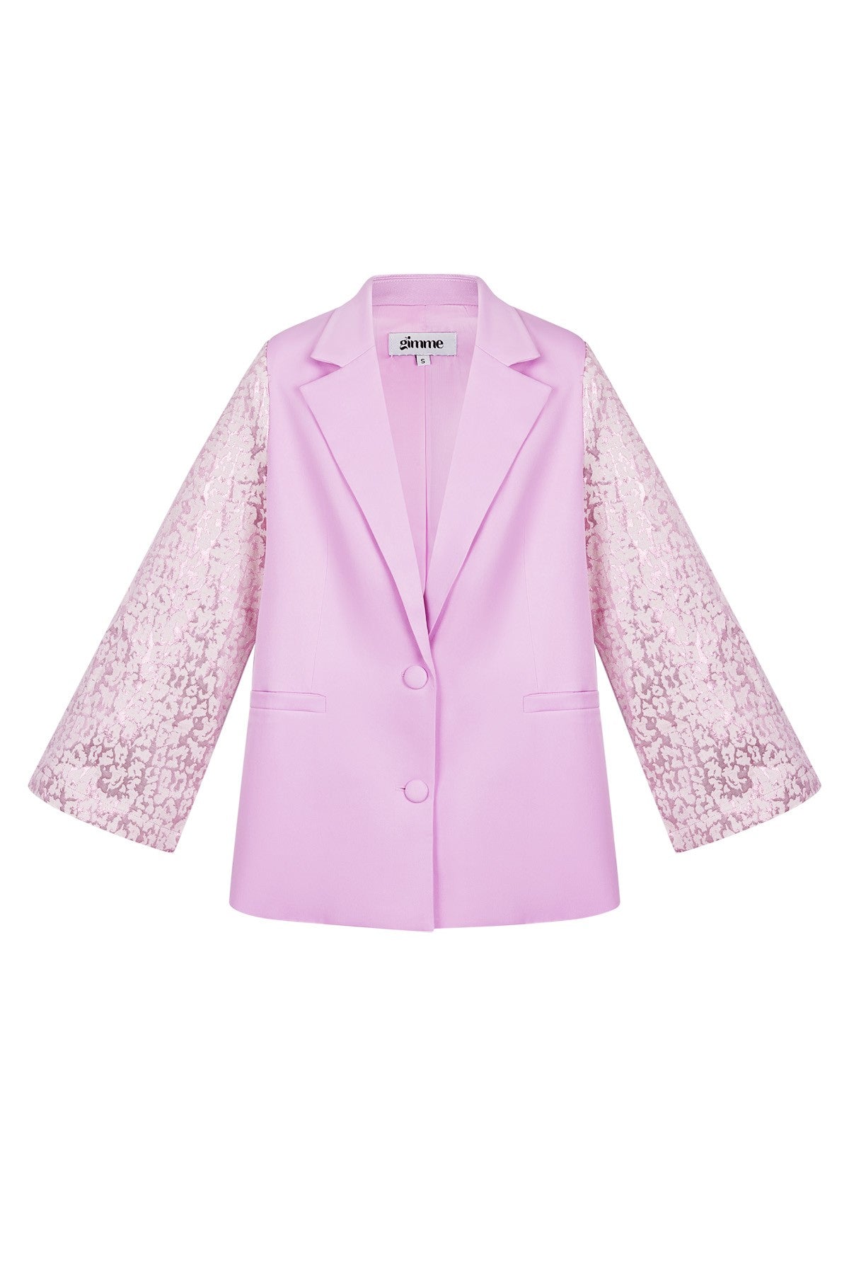 Blazer with Lace Sleeves