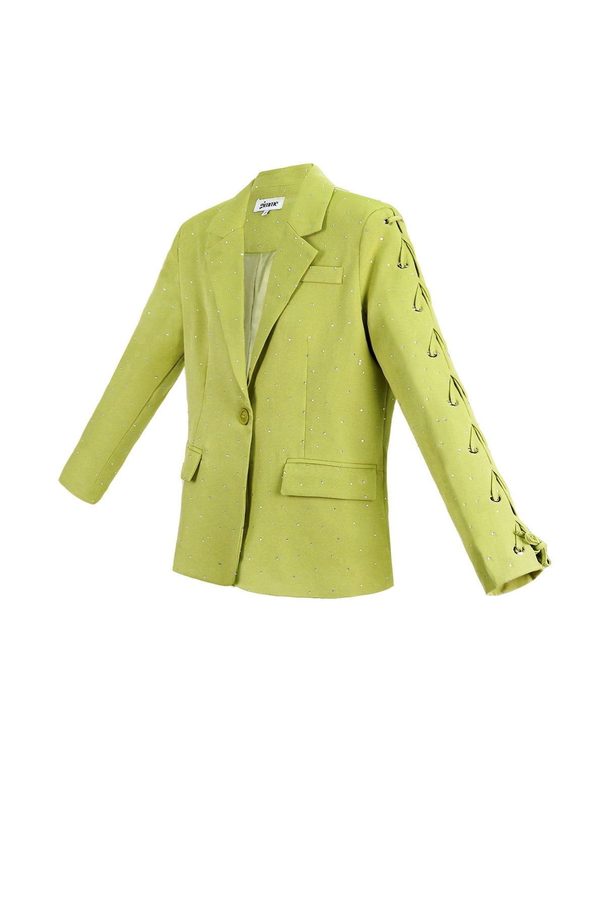 Blazer met steentjes en vetermouwen
