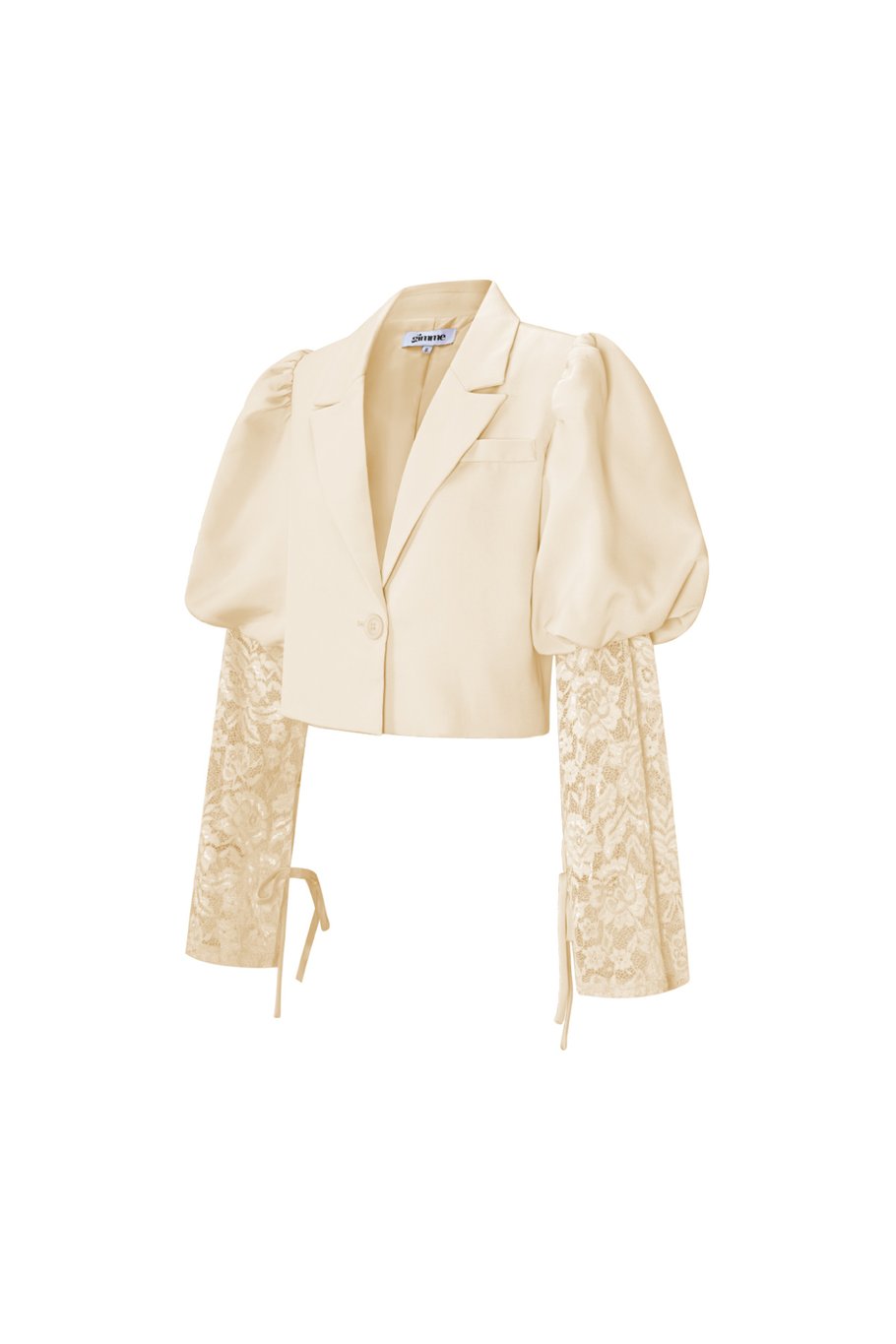 Trendy korte blazer met kant
