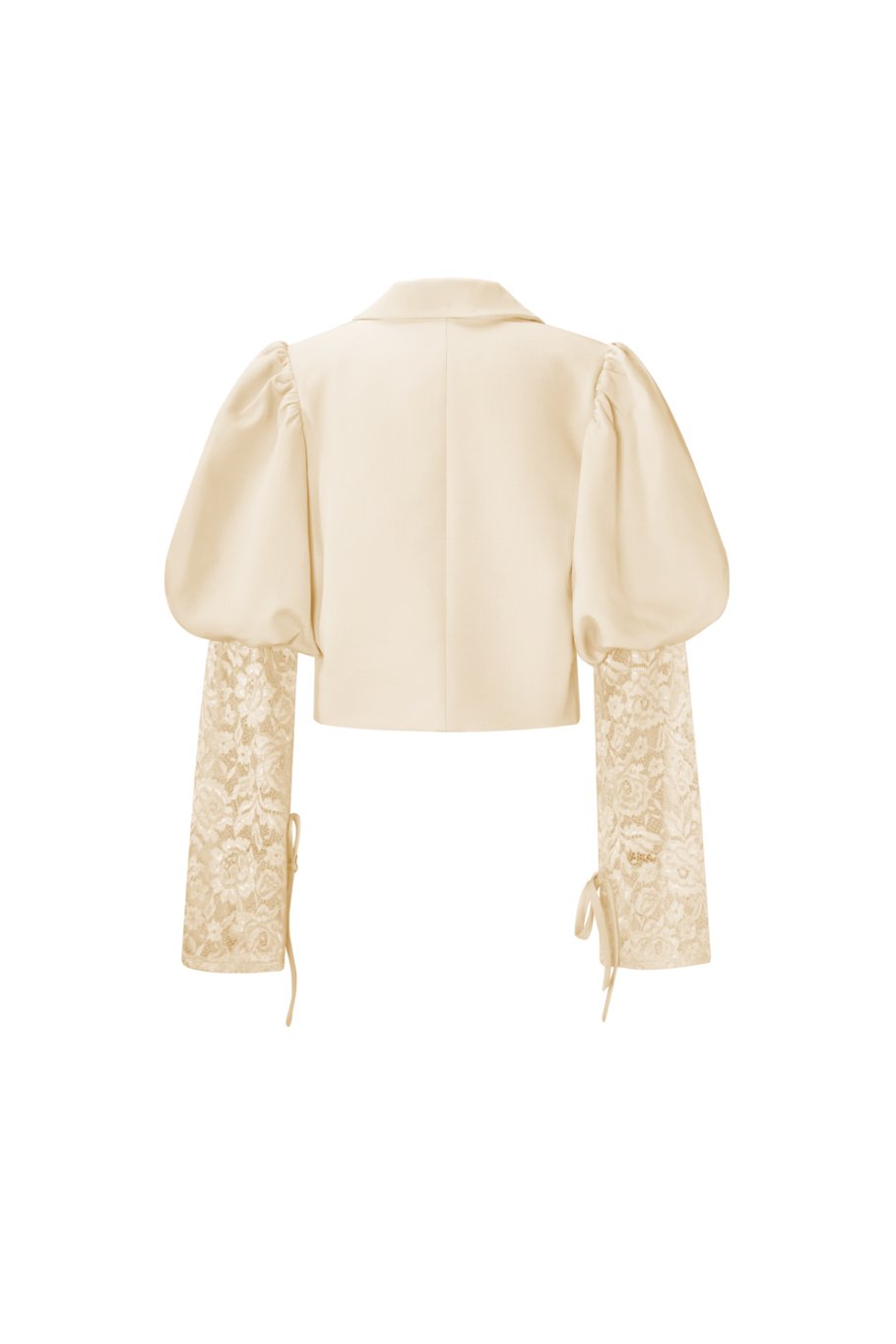 Trendy korte blazer met kant