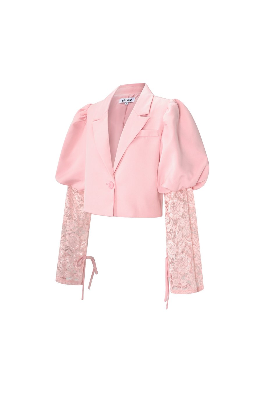 Trendy korte blazer met kant
