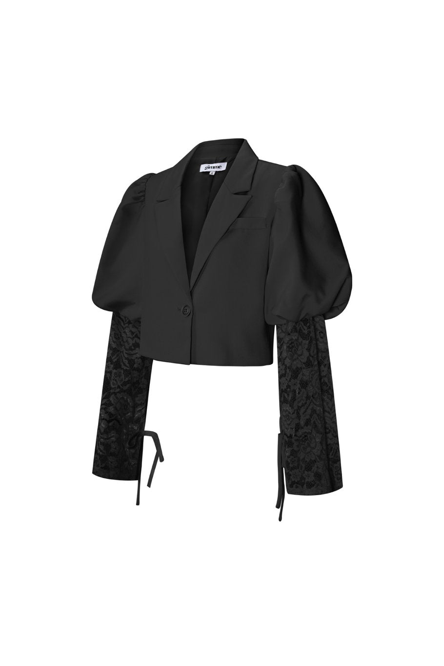 Trendy korte blazer met kant
