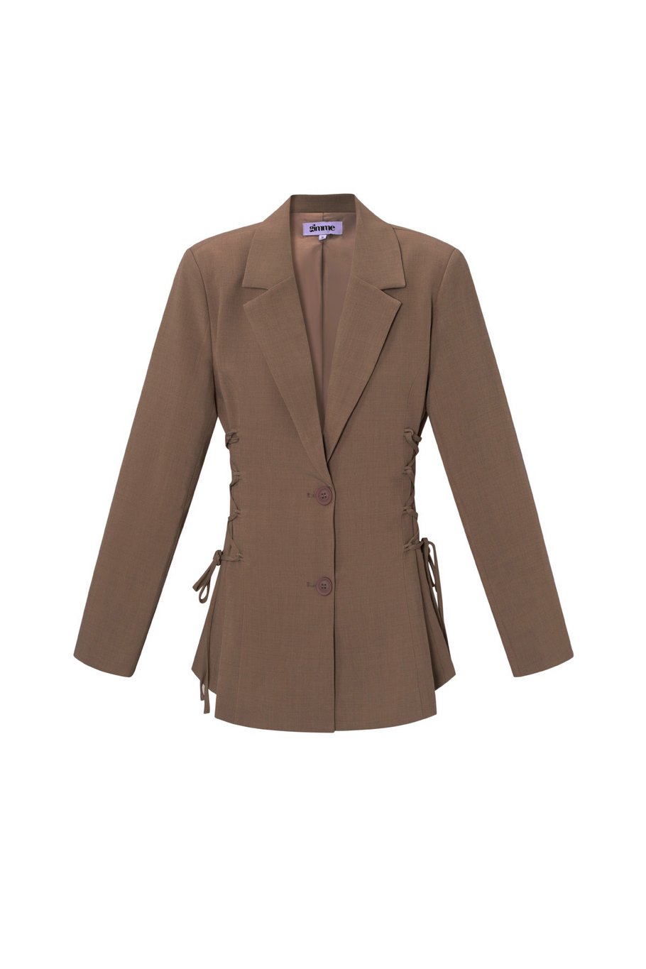 Getailleerde blazer met vetersluiting