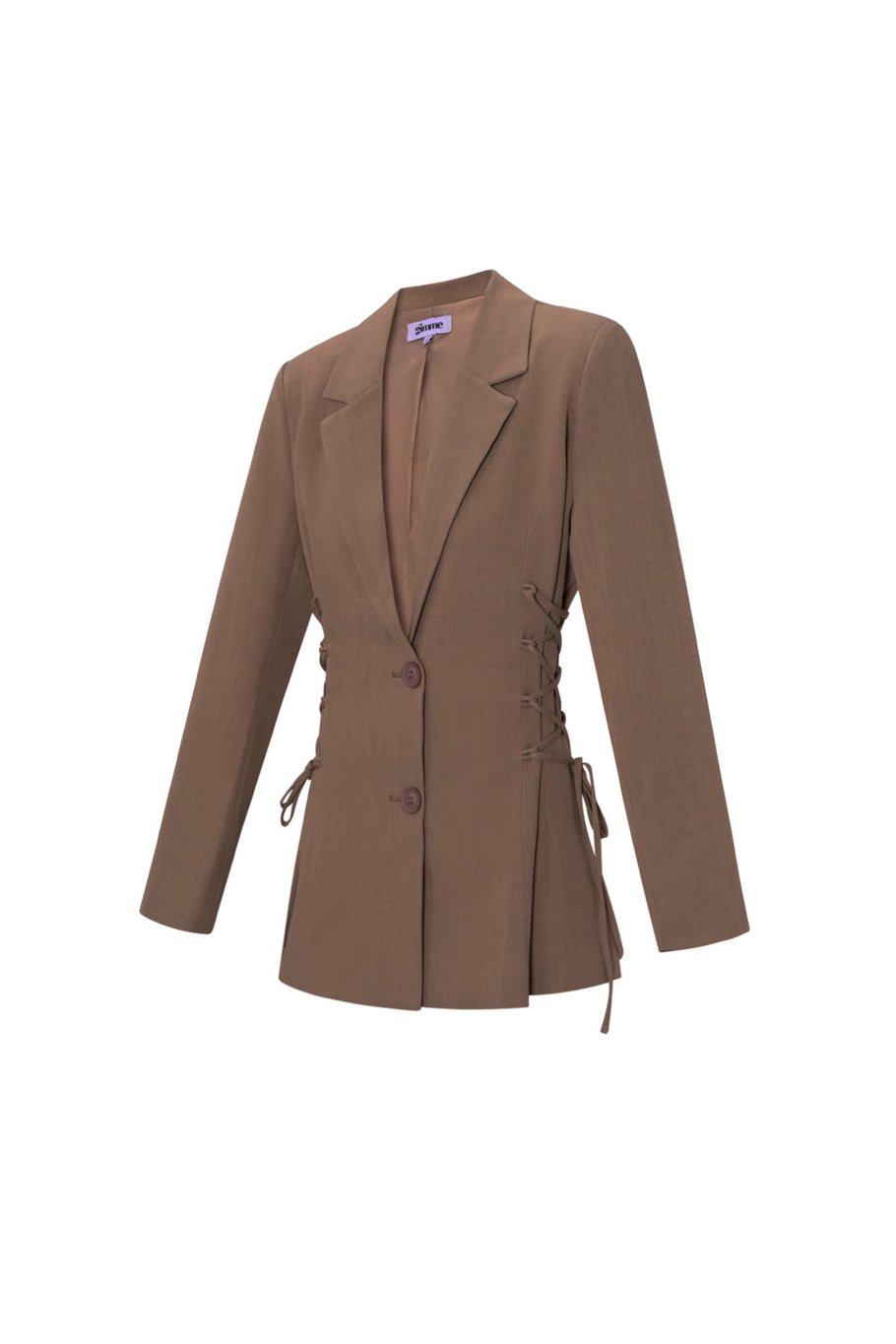 Getailleerde blazer met vetersluiting