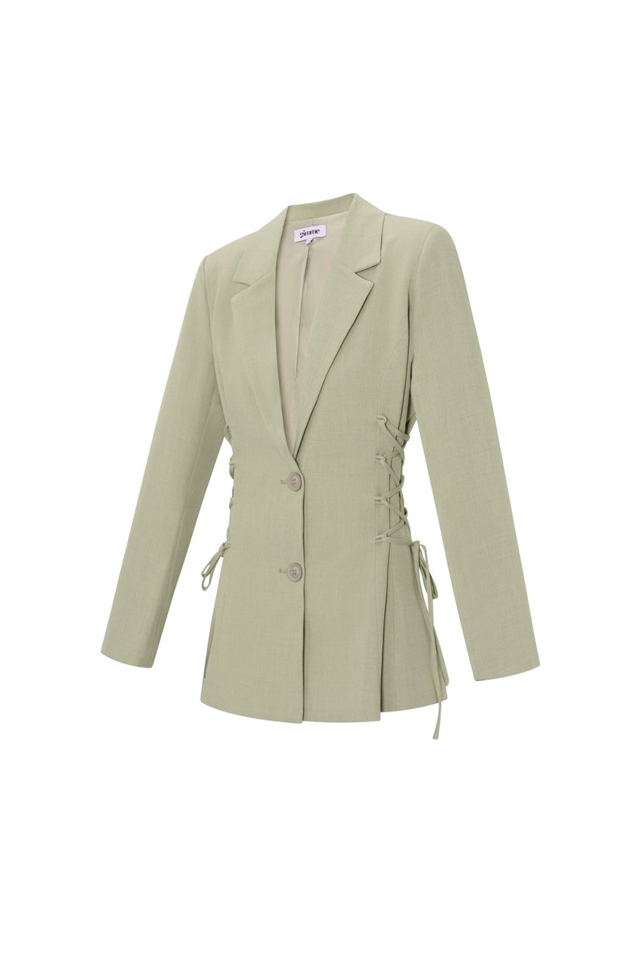 Getailleerde blazer met vetersluiting