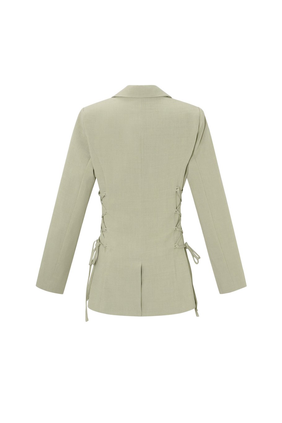 Getailleerde blazer met vetersluiting