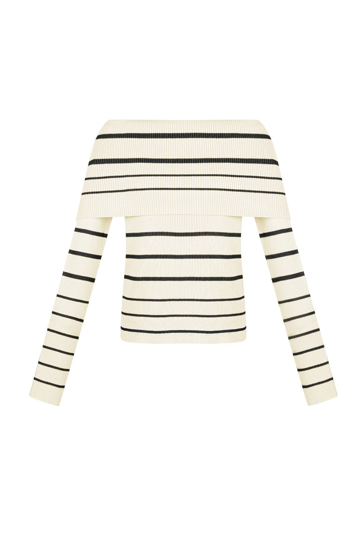 Gestreepte off shoulder top
