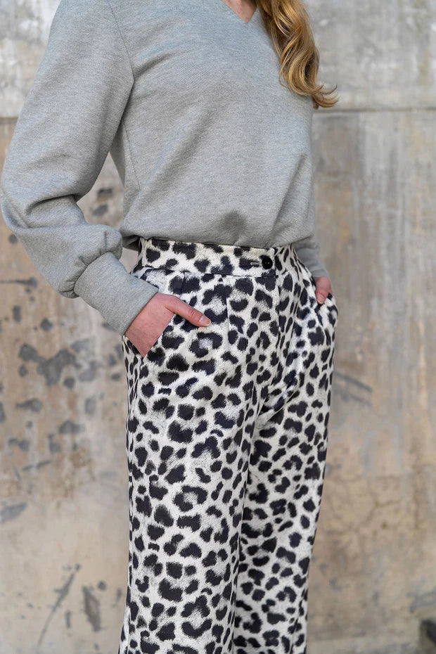 Gemêleerde sweater V-hals