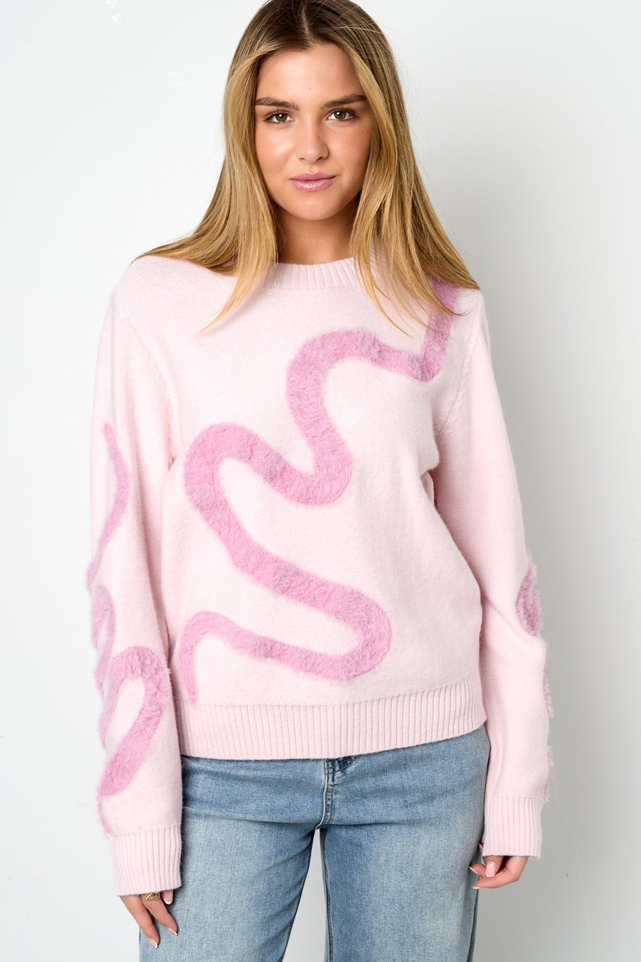Soft swirl trui