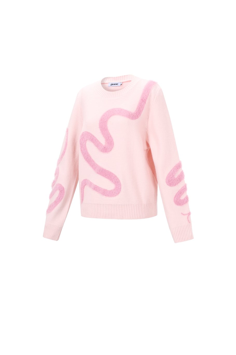 Gebreide Polyestervezel Vrouwen Soft Swirl Trui Casual Kleurcontrast