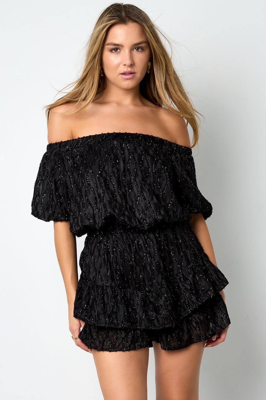 Bodysuit geplooide rand