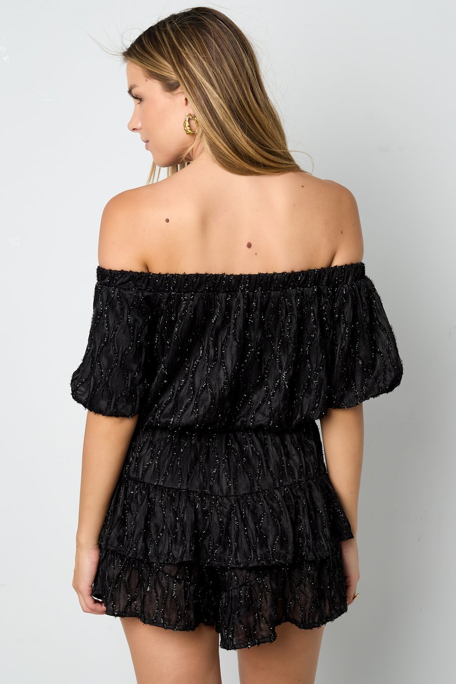 Bodysuit geplooide rand