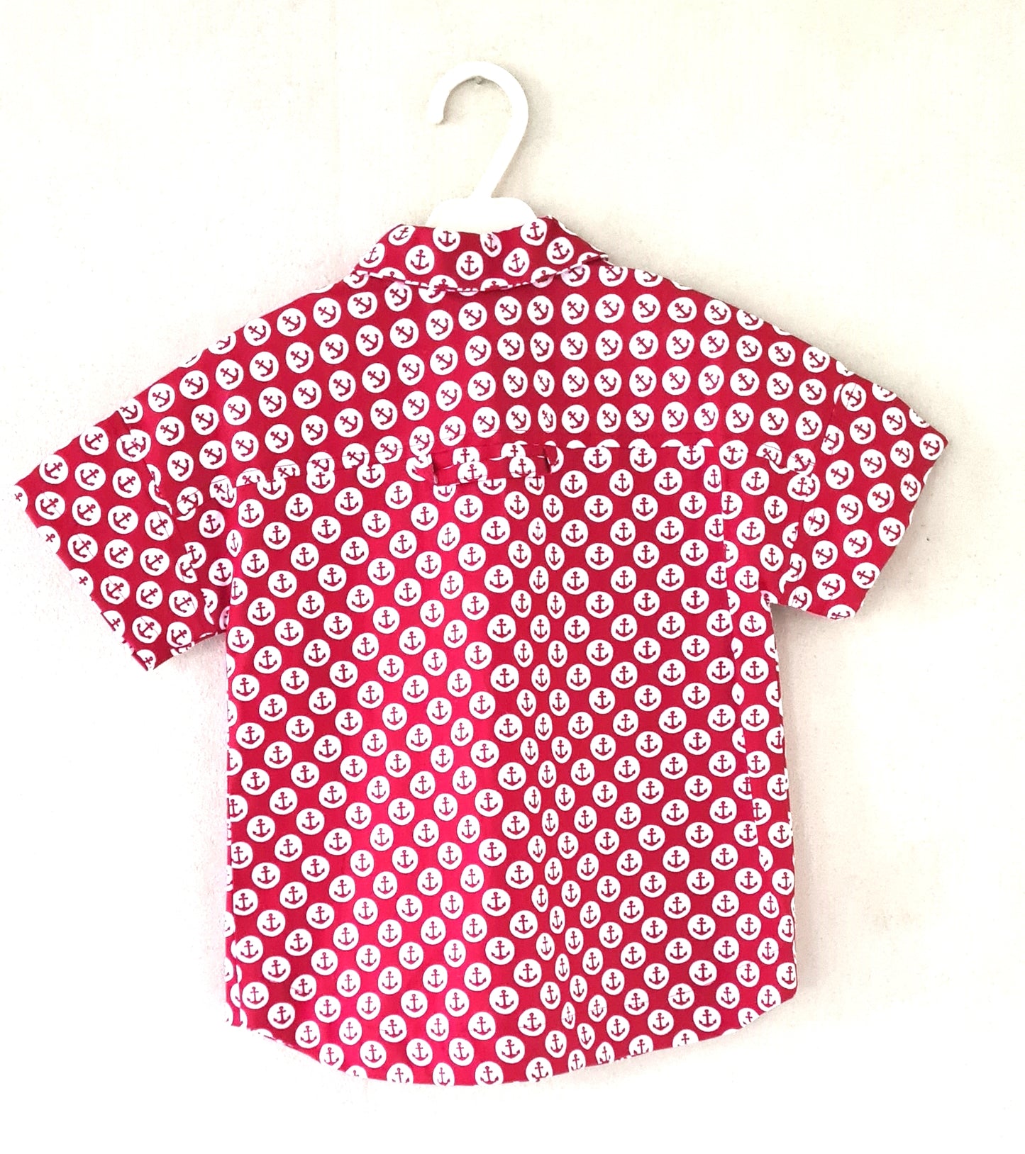 Boys' Shirt with Anchor Print | Red