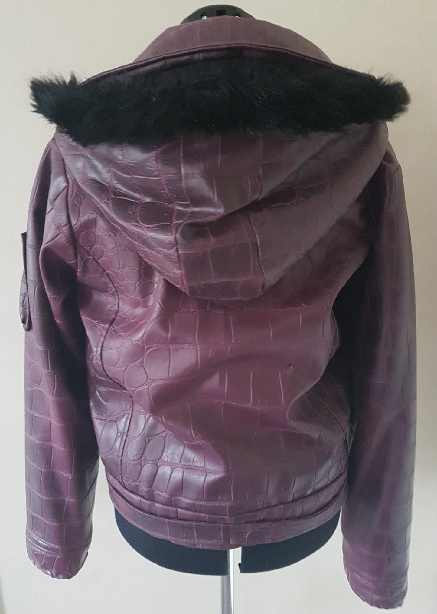 Jas imitatie leder slangen print