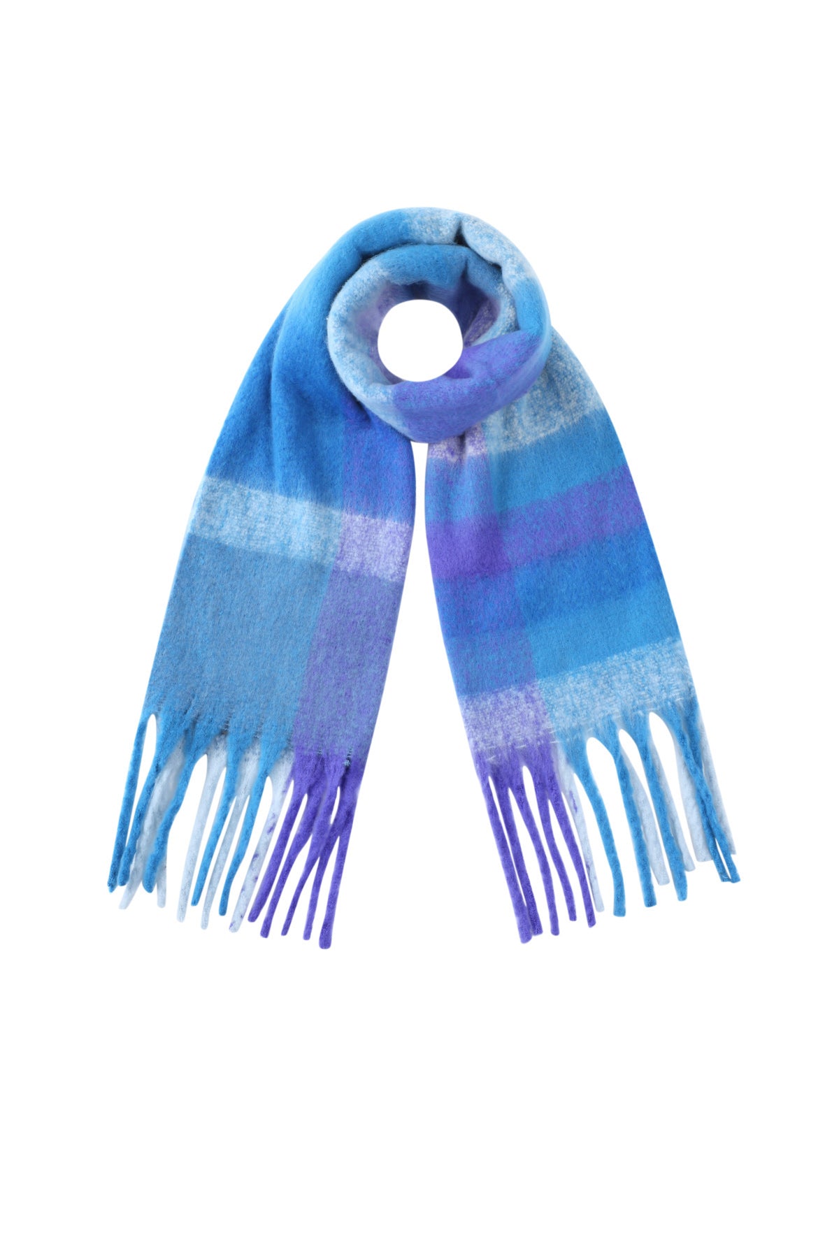 Damen Winterschal | Karo & Uni | 5 Farben | Herbst/Winter