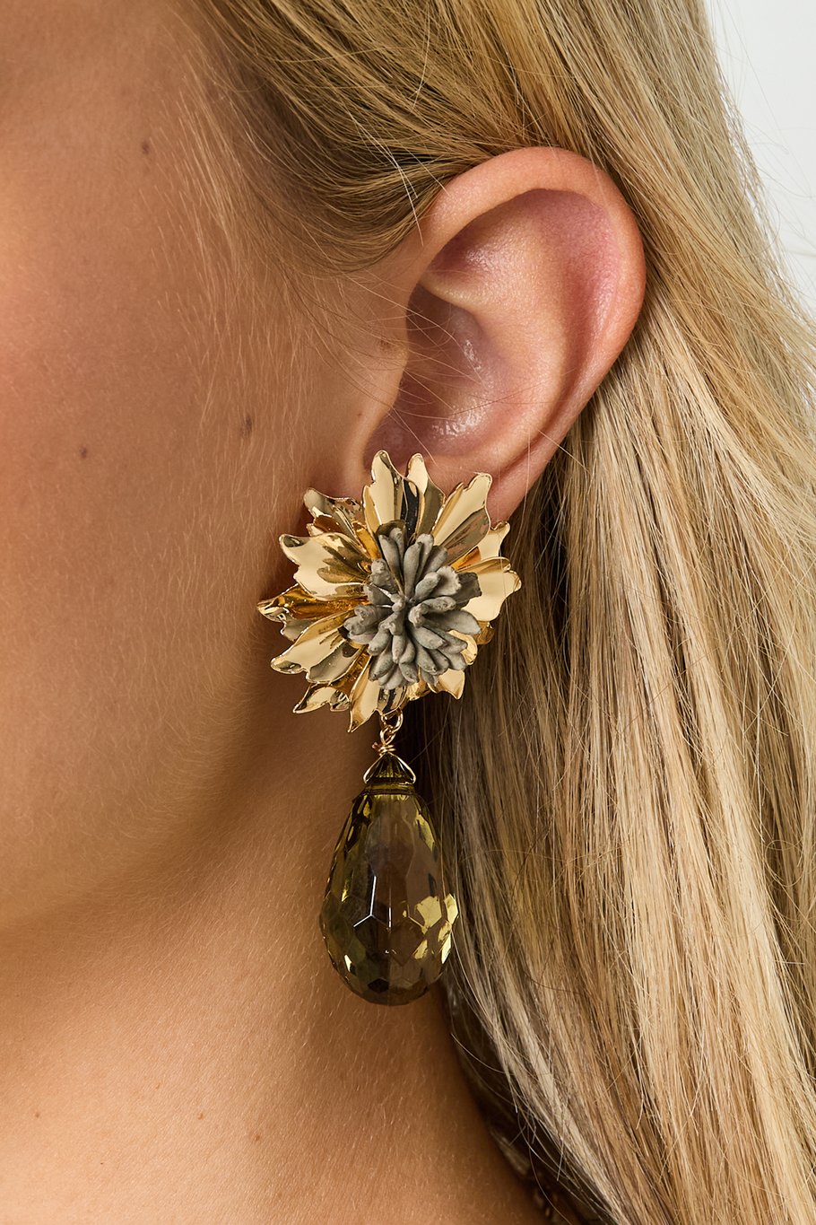 Luxe oorbellen bloemen