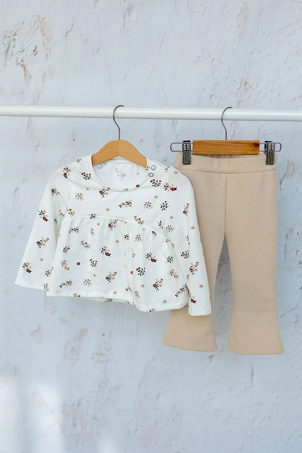 Baby girls cotton jersey floral top