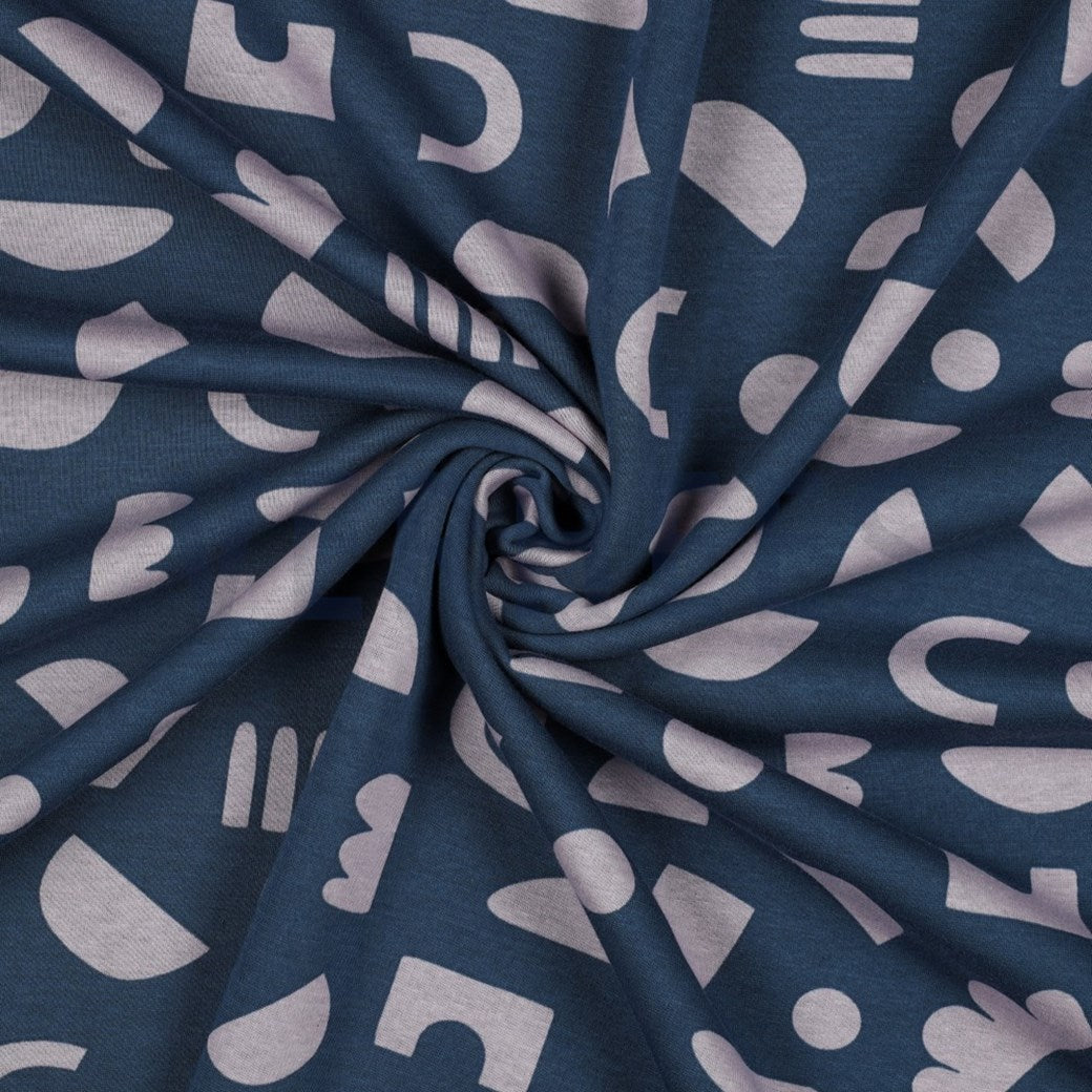 Sweater met print en pofmouwen
