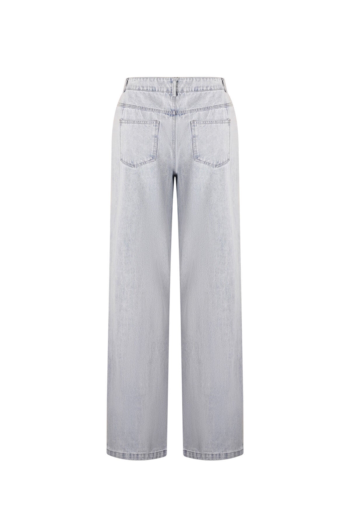 Cotton Blend Jeansbroek Casual Straight Light Indigo
