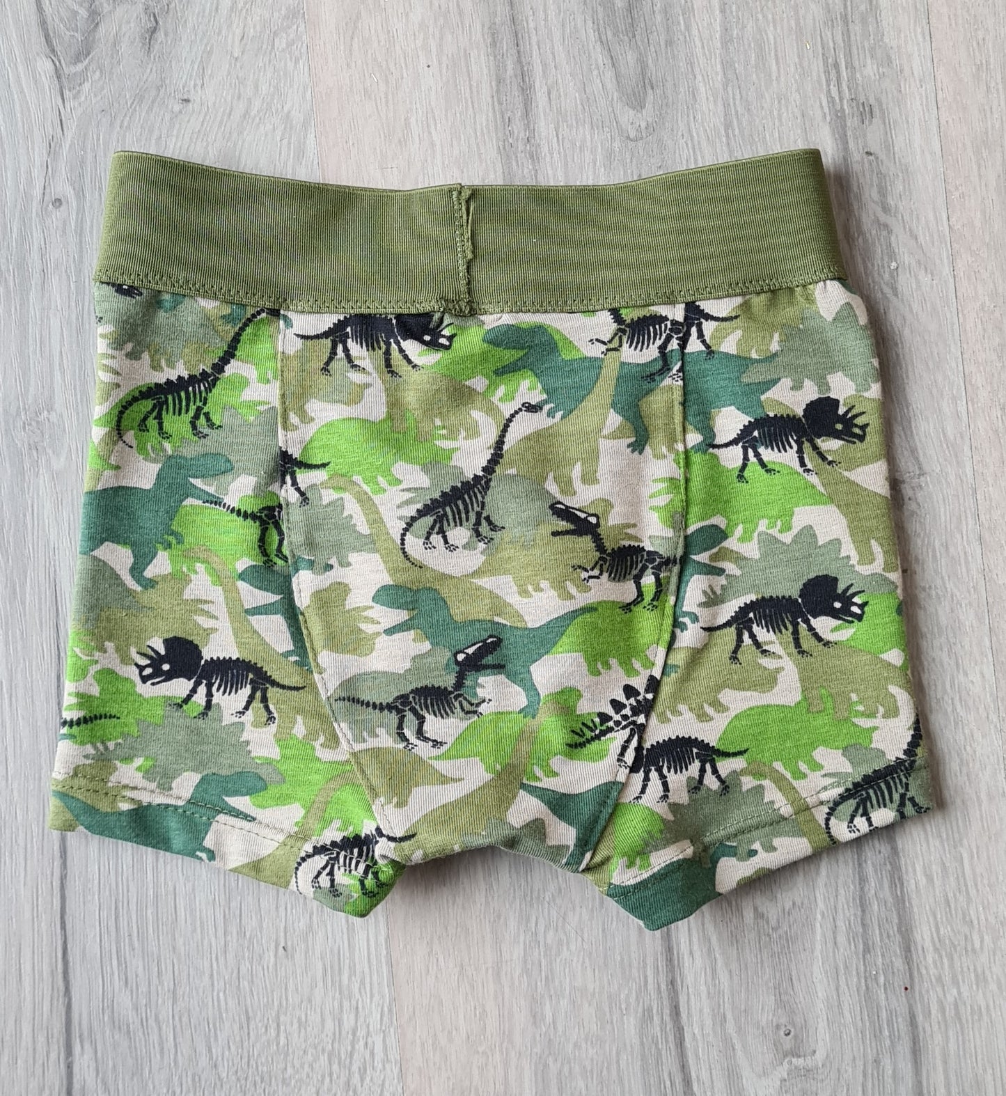 Boys Boxer Shorts Army Dino Print | Green | Sizes 92–176