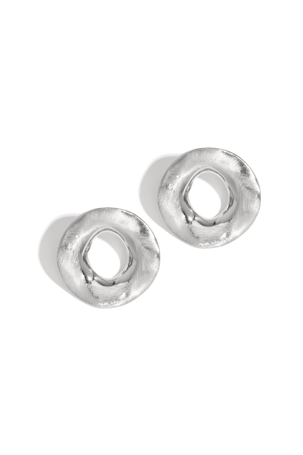 Ronde statement oorbellen Aura